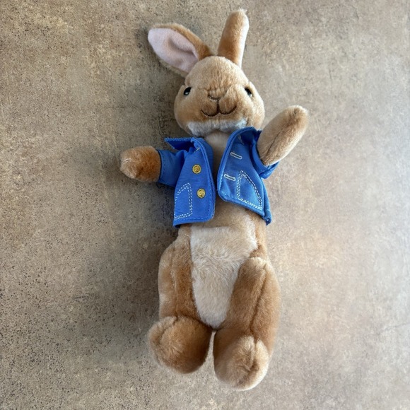 Peter Rabbit Toy Factory 10" Plush Stuffed Animal Bunny 2020 Blue Coat EUC - Picture 1 of 4